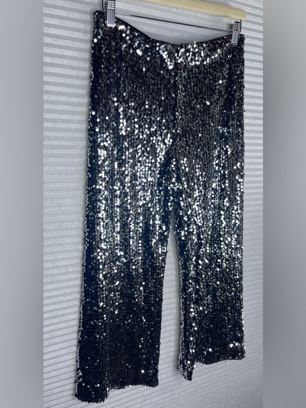 Maeve The Colette Cropped Wide Leg Sequin Pants 28 Petite Party Fancy Waist 30 - Picture 7 of 7